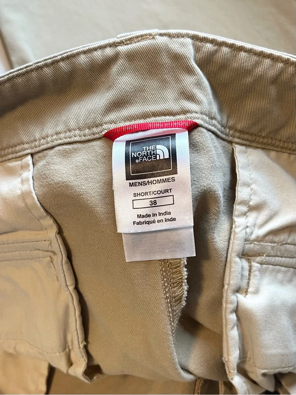 Y2K The North Face Khaki Cargo Pants - 100% Cotton & Utility - Size 38 Short